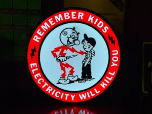 Remember Kids Electricity Will Kill You Light Box