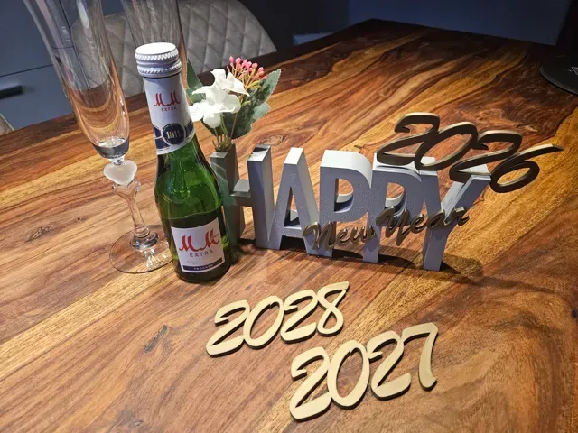 Silvester 2027, Tisch Neujahr, Happy New Year — Image 6 of 7