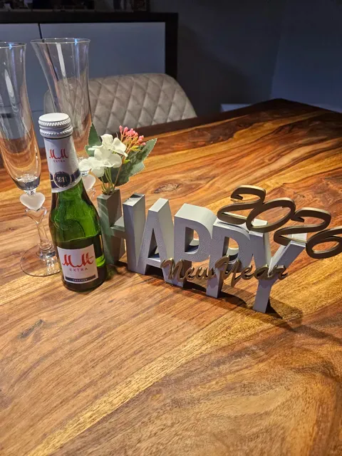 Silvester 2027, Tisch Neujahr, Happy New Year — Image 3 of 7