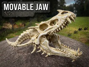 DRAGON SKULL- MOVABLE JAW