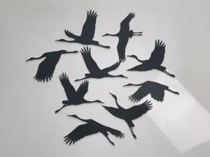 Flying Cranes Wall Art Set