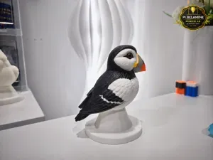 Puffin High-Detail Figurine - Coastal Bird Decor