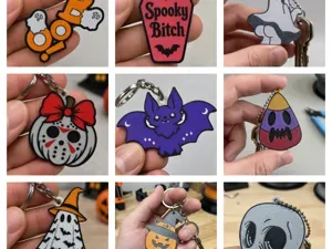 Halloween Bat Can Tab Opener 3D Printable Keychain