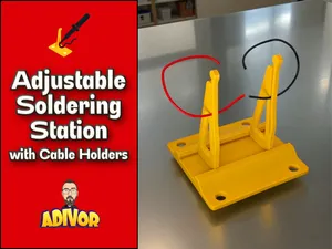 Adjustable Soldering Station with Cable Holders