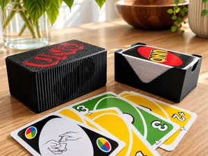 UNO Card Deck Box with Lid & Playing Tray