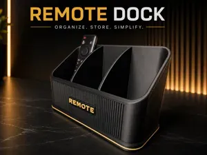 Remote Dock - 3-Slot Remote Control Holder