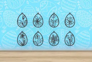 Easter - Floral Eggs - Ornaments