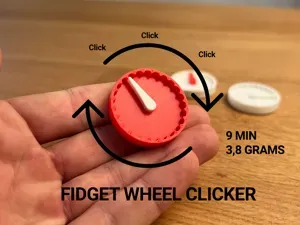 Fidget Wheel Clicker - Print in Place