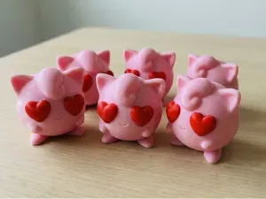Pokemon Jigglypuff in love for Valentine's day