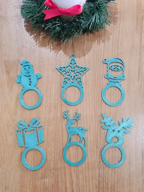 Christmas Napkin Rings Set – Festive Table Decor — Image 4 of 6