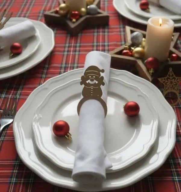 Christmas Napkin Rings Set – Festive Table Decor — Image 3 of 6