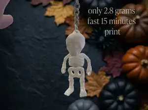 Flexi Skeleton Keychain – Print-in-Place