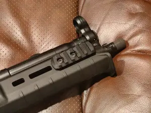 MLOK 5 slot picatinny rail, offset mounting holes