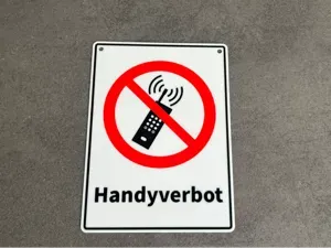 Verbotsschild "Handyverbot" - deutsche Version