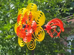 Double Spiral Windmill - with spinning tail 