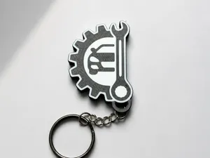 unique gear & wrench keychain