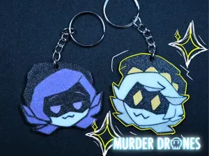 N Keychain Murder Drones Glitch pin