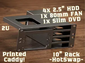 10" Rack 2U 4x 2.5" hotswap + Slim DVD + SFX PSU