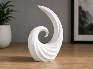 Elegant Spiral Wave – Modern Abstract Sculpture