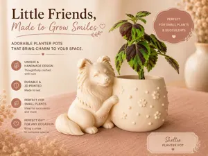 Cute Sheltie Planter