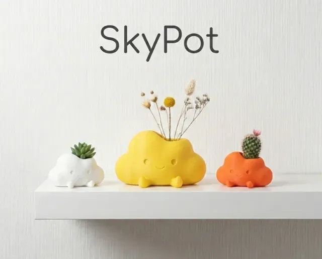 "SkyPot" - Cute Cloud Planter & Desk Organizer — Фото 5 из 7