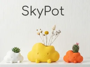 "SkyPot" - Cute Cloud Planter & Desk Organizer