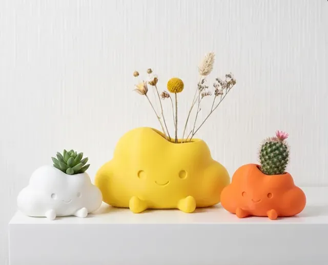 "SkyPot" - Cute Cloud Planter & Desk Organizer — Фото 2 из 7