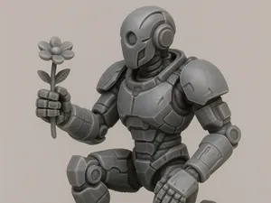Robot offrant une fleur