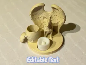 Shepherd Shorthair Urn & Tealight Text Memorial