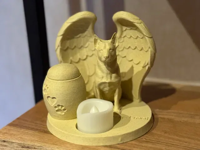 Shepherd Shorthair Urn & Tealight Text Memorial — Фото 3 из 3