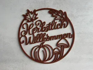 Herbstlich Willkommen Türkranz