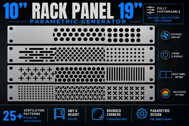 6" 10" 19" Rack Panel Generator – Blank & Vented — Image 2 of 7