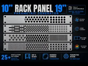 6" 10" 19" Rack Panel Generator – Blank & Vented