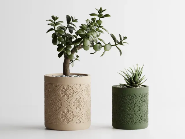 Plant Pot Floral Pattern (2 Versions) — Image 2 of 8