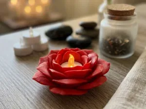 Elegantes Rosen-Teelicht – Romantische Tischdeko