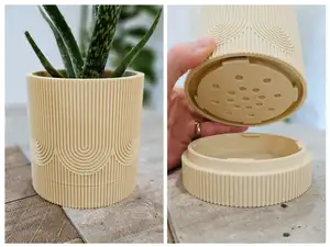 Boho Planter with Hidden Drip Tray
