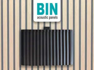 Acoustic panel trash bin modern Plissé design