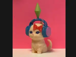 Sims Meme Cat Keychain