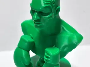 Green Boxer Bust Figurine