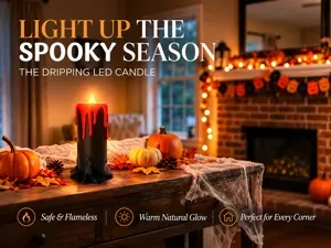 Halloween Dripping Wax LED Candle Holder