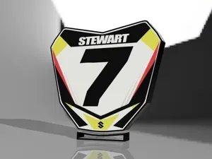 James Stewart 7 motocross number plate lightbox
