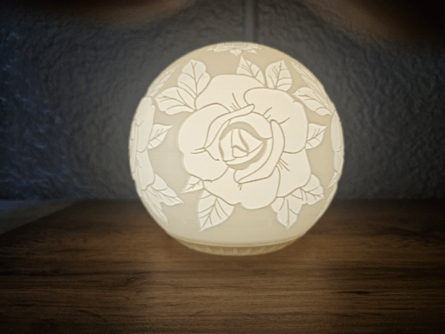Puck light ball “Roses” 140mm