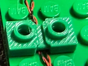 Legos compatible 1x2 Plate/Tile channel for wire