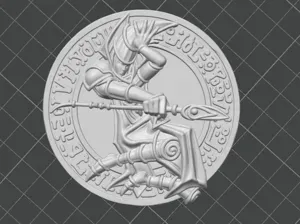 Dark Magician Wall Plaque & Desk Display 3D Relief