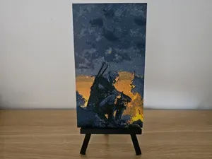 Witcher by the campfire (Geralt) Hueforge