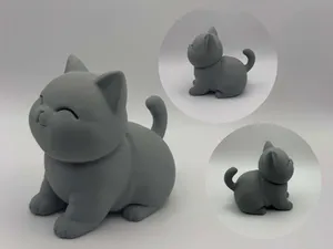 Smiley Sitting Cat – cute calm kitty