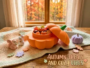 Pumpkin Treat Bowl with Removable Lid