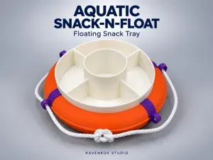 Aquatic Snack-N-Float| Floating Snack & Drink Tray
