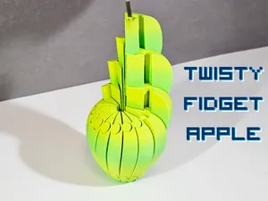 Twisty Fidget Apple (Print in place)