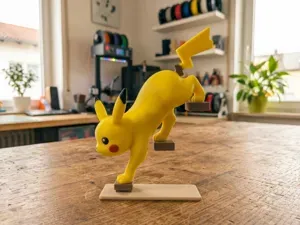 Dynamic Pikachu Action Figure Display Model Deco